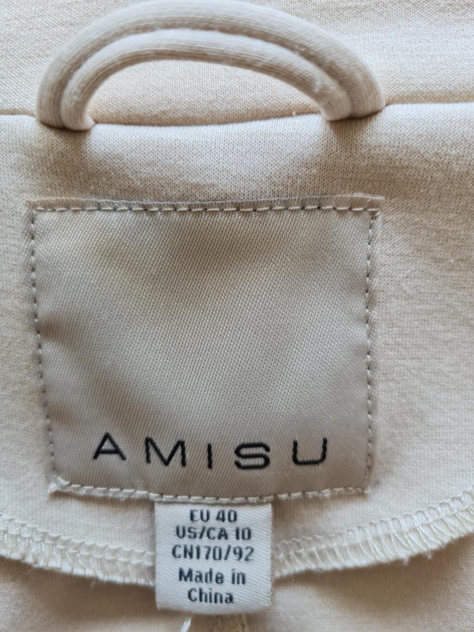 Nieuwe Amisu jas/vest maat 40 (M) - Crème/Beige