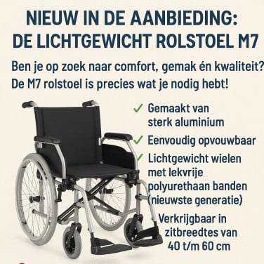 Nieuw in de aanbieding: de lichtgewicht rolstoel M7!