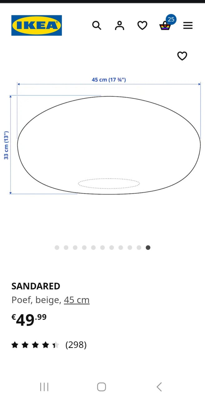 Poef van Ikea