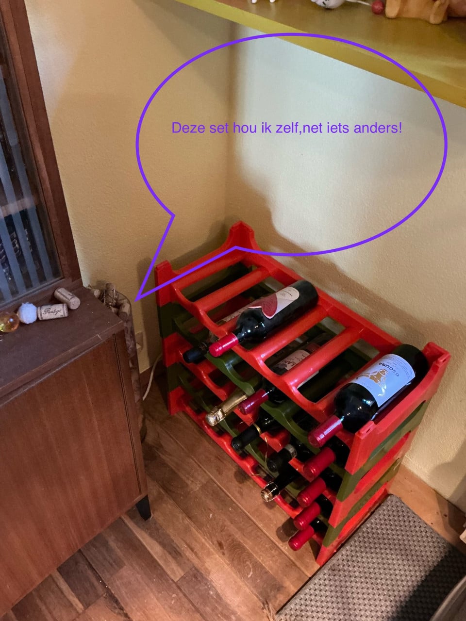 Vintage flessenrek jaren 70