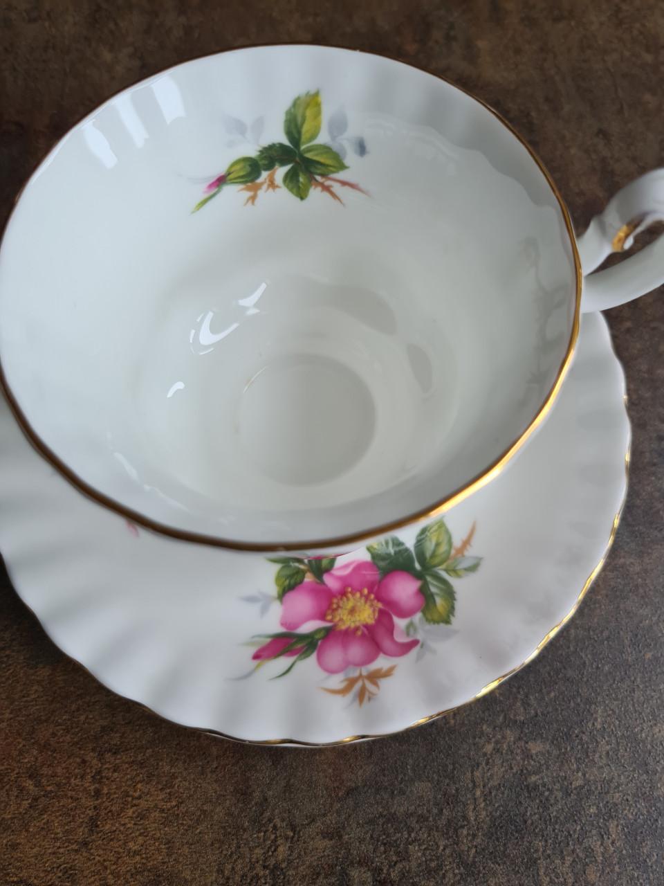 Royal Albert Prairie Rose theekop en schotel