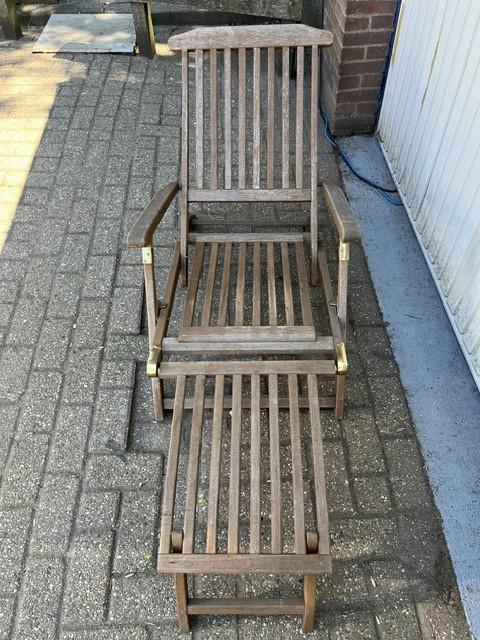 Teak houten deckchair