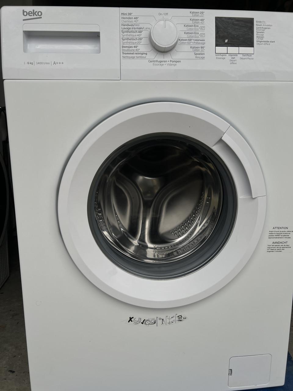 Kort gebruikte Beko Wasmachine 6 kg. 1400 toren energieklasse A+++
