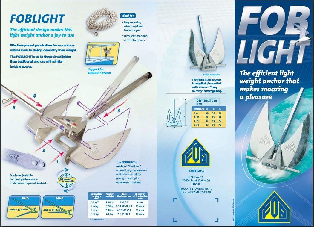 Te koop of ruilen: FOB anker, FOB-light E14, Aluminium anker.
