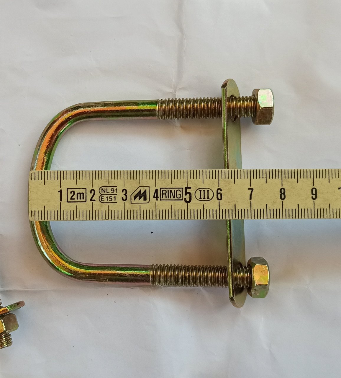 U-beugel met stropplaat - nieuw - samen voor €2