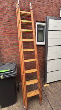 Houten ladder 3-delig