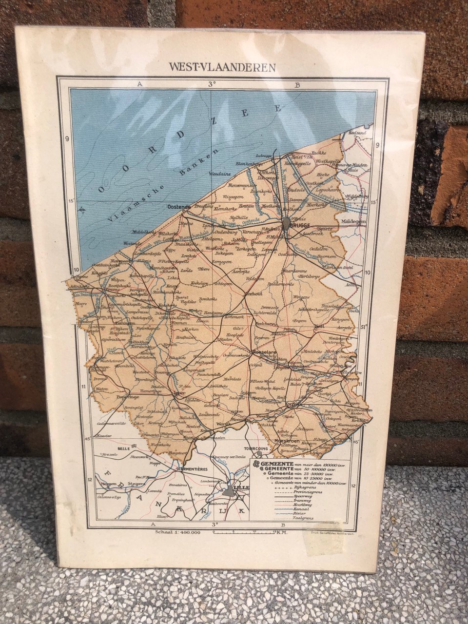 1 setje van 2 vintage kaarten van Vlaanderen.