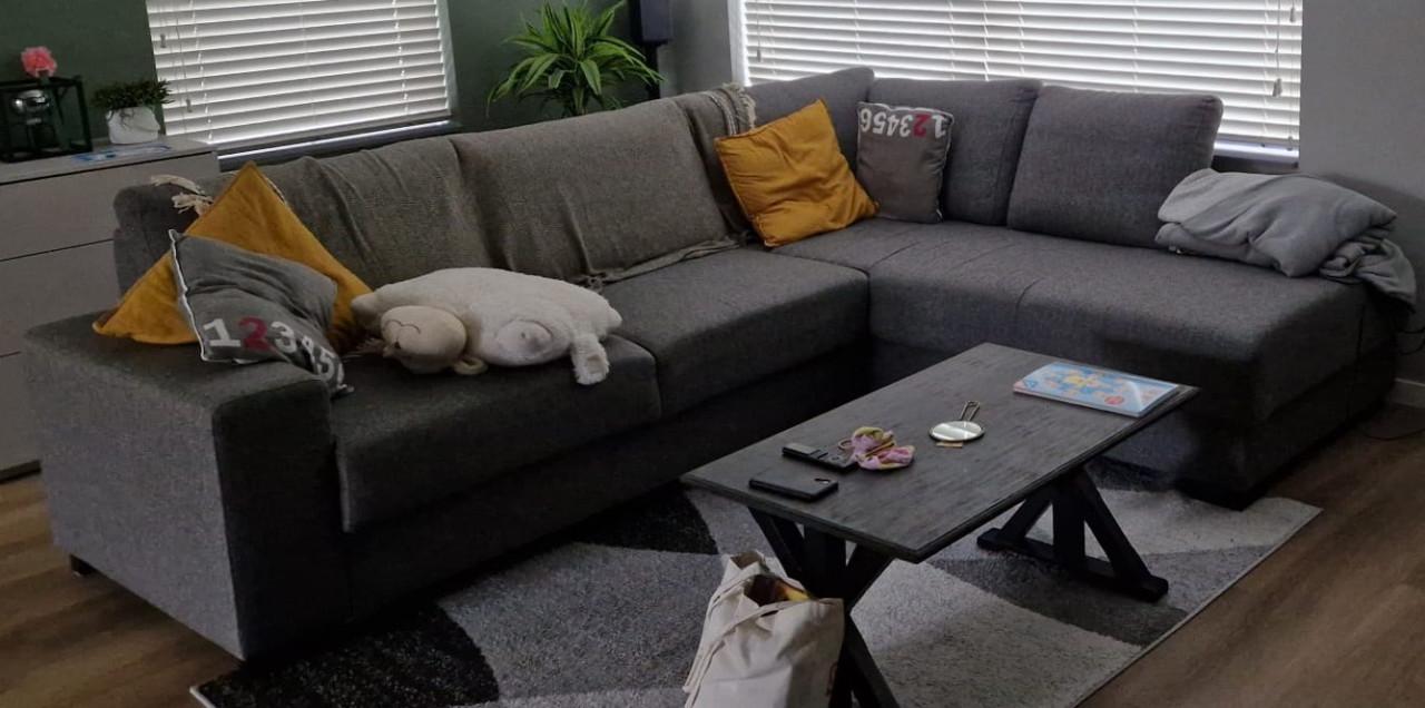 Hoekbank met chaise longue - 260x220cm