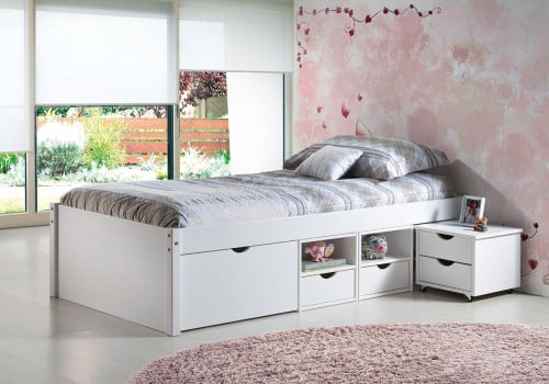 Eenpersoons bed 90 x 200 cm voor logeerkamer of kinderkamer