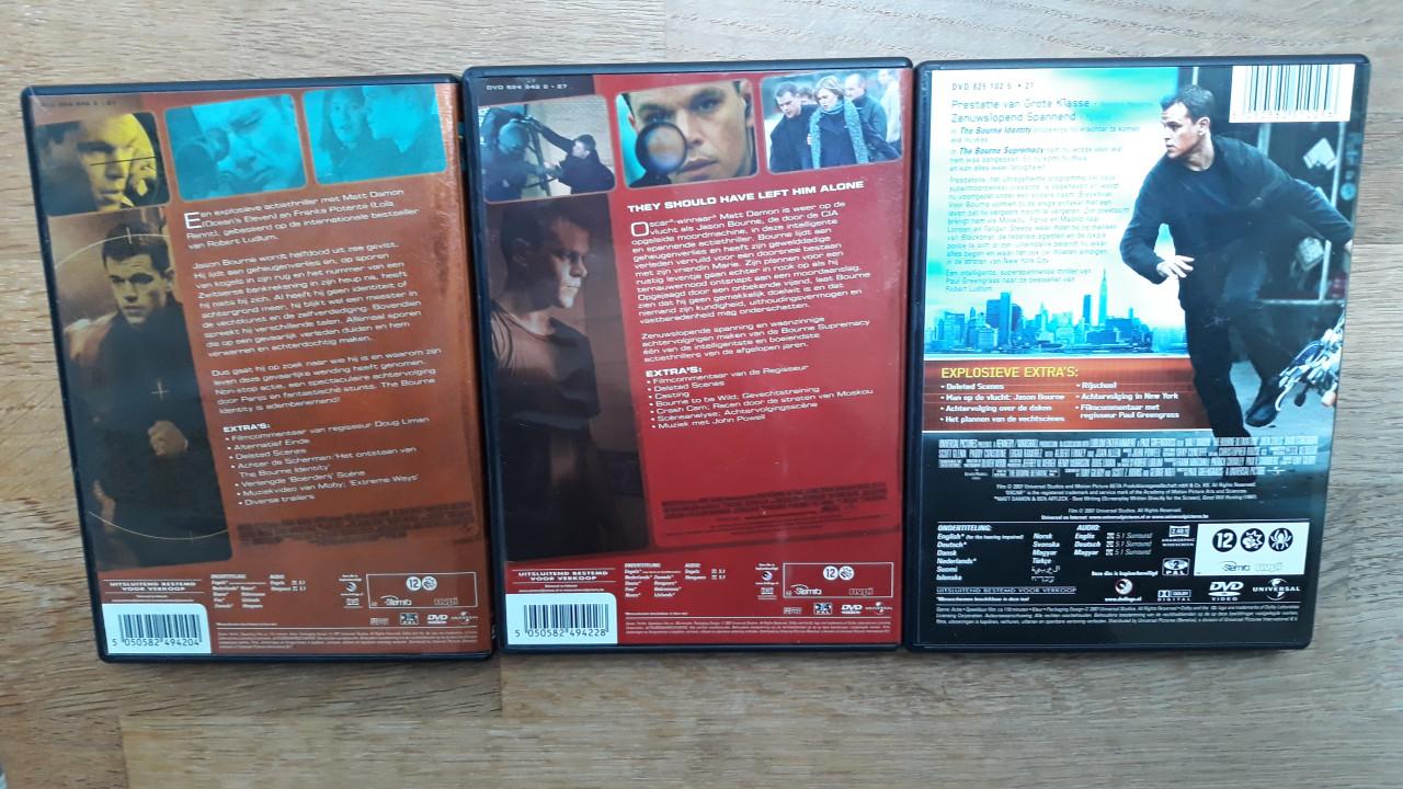 ORIGINELE ACTIETRILOGIE: The Bourne Identity, Supremacy, Ultimatum