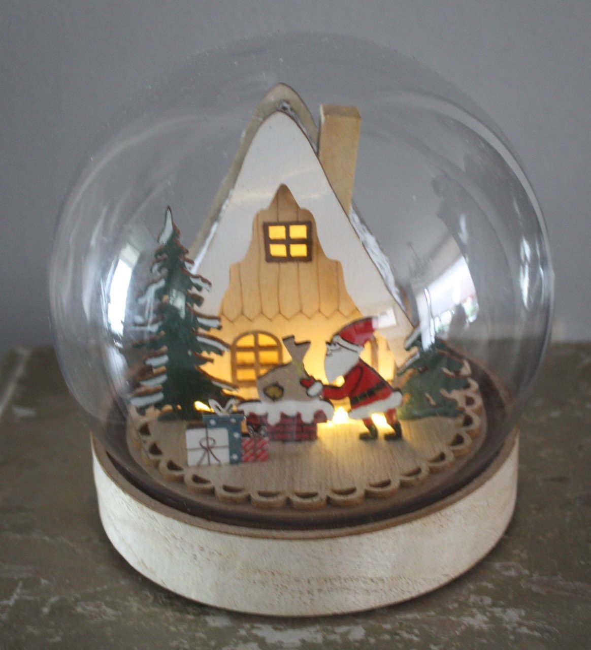 Bell jar kersthuisje