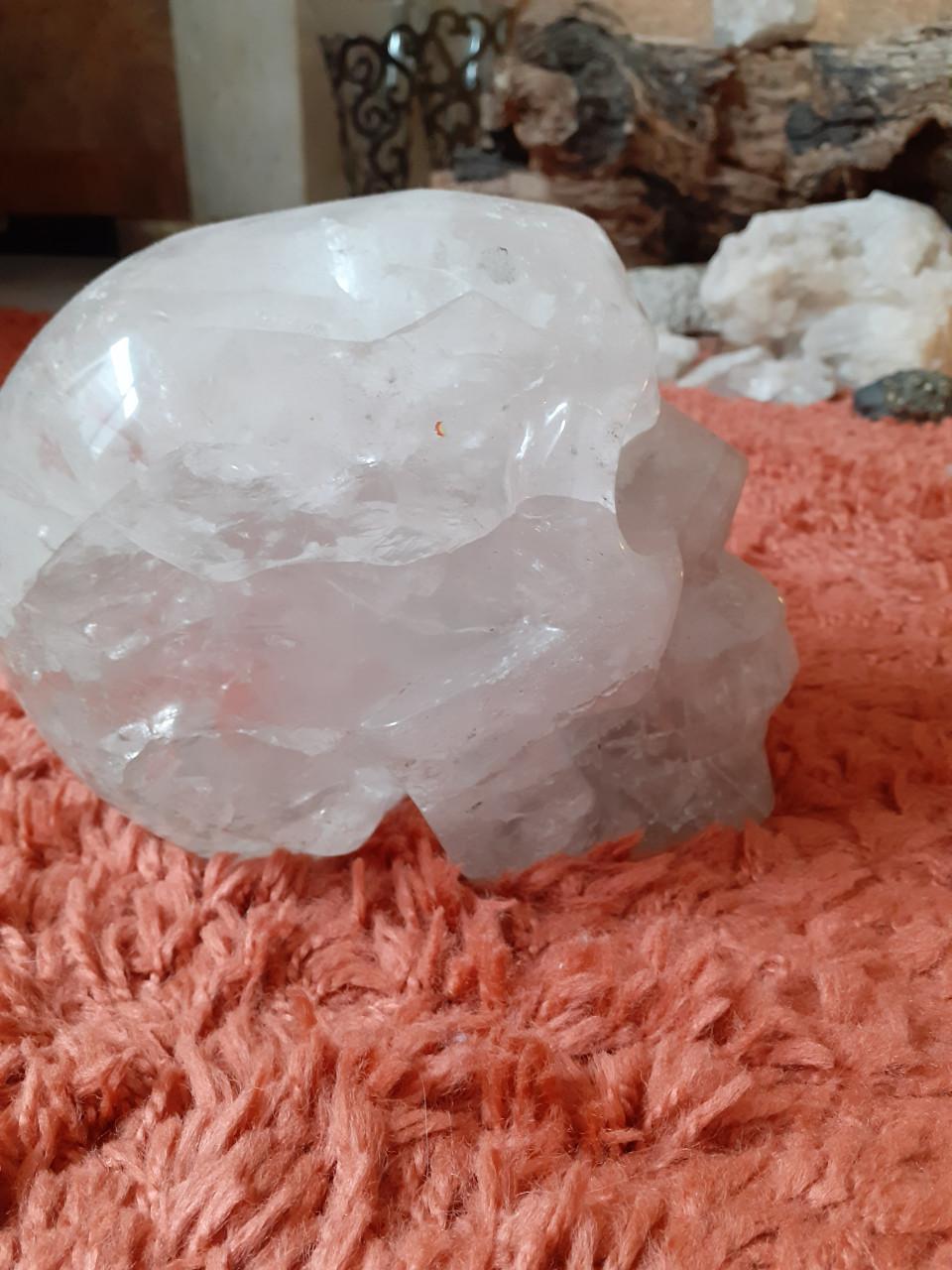 Prachtige grote oude schedel van 5 kilo bergkristal