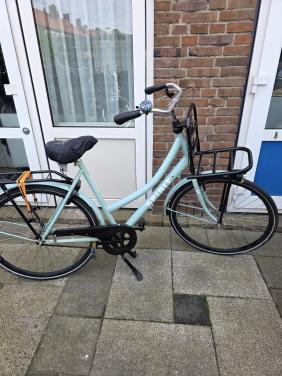 Dames fiets met voordrager-CORTINA-28 inch-Fr.maat 56cm-trap rem achter