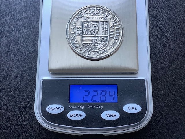Replica “Spaanse Mat” 8 reales 1590.