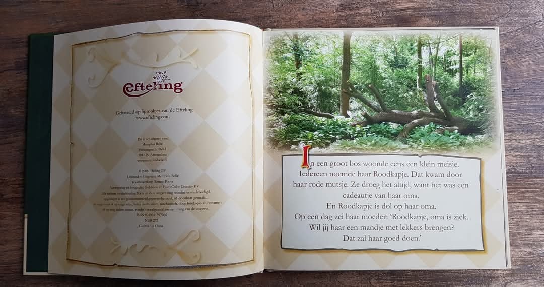 🎈Sprookjes van de Efteling boeken - Roodkapje. 2 dezelfde exemplaren