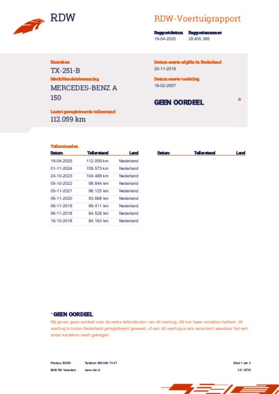 Mercedes-Benz A-Klasse 150 classic - stoelverwaming - panoramadak - navi - 