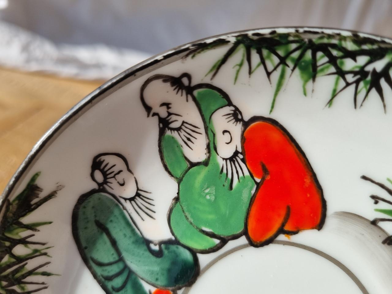 Prachtige Chinese kop-en-schotelset