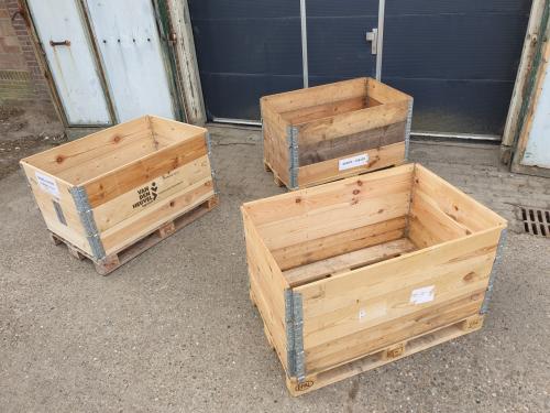 3 x Pallet, Opslagbox, Kuubskist of houten krat.