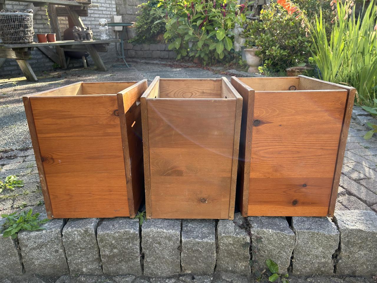 3 Grenen kistjes
