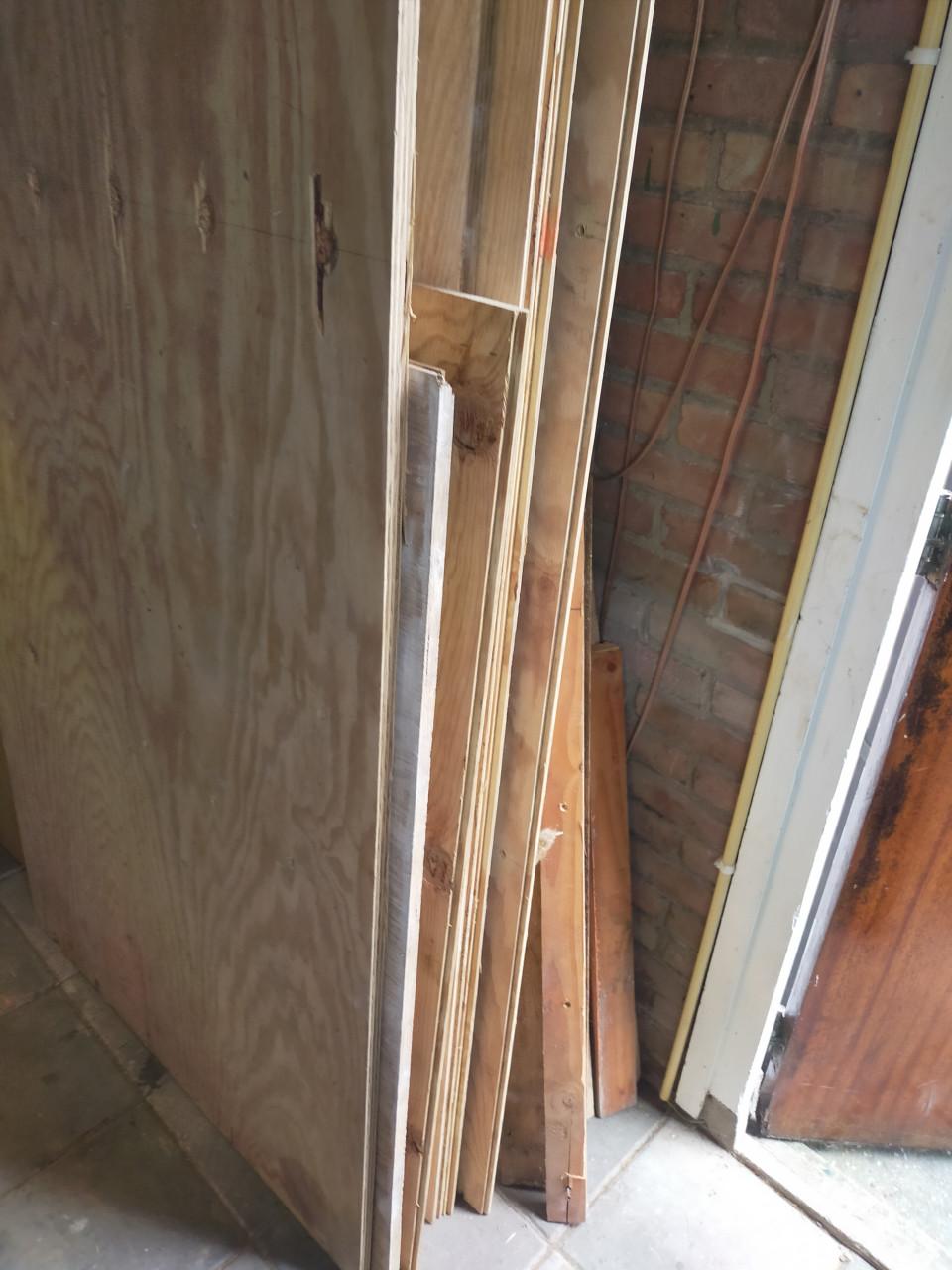 Sloophout underlayment platen van vloer .