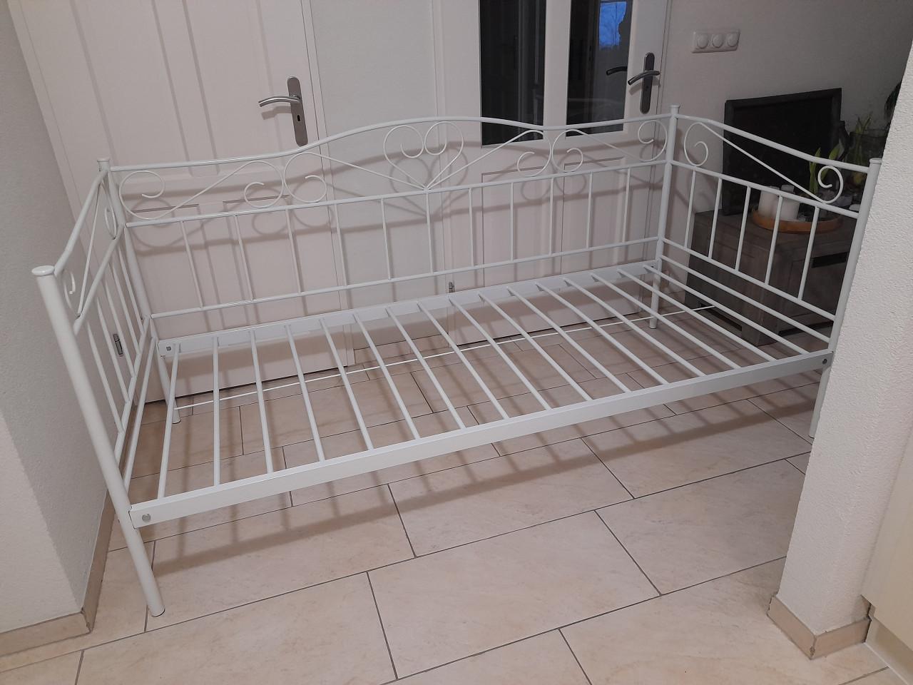 Wit metalen 1 Persoons bed