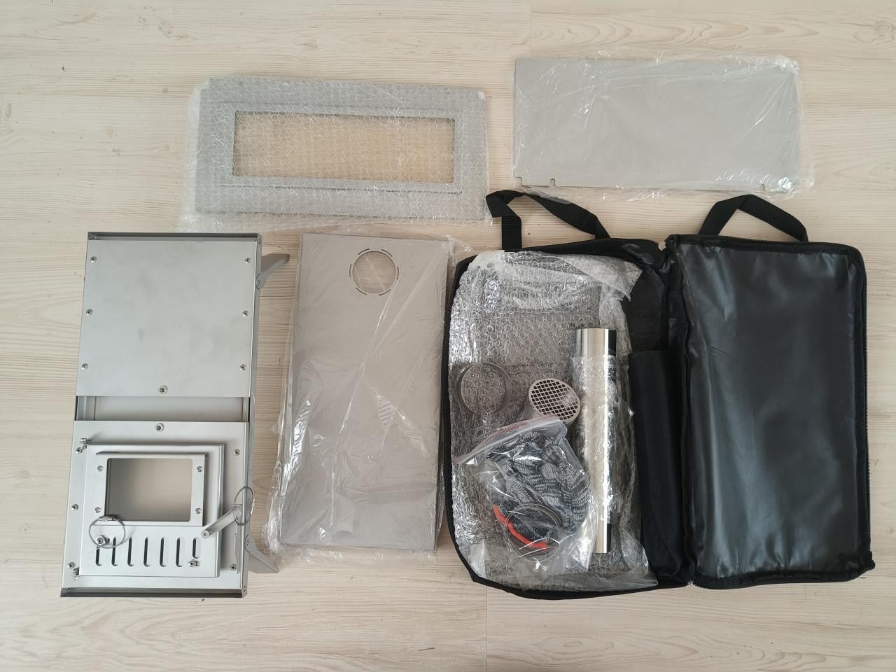Opvouwbare RVS houtkachel voor tent of veranda