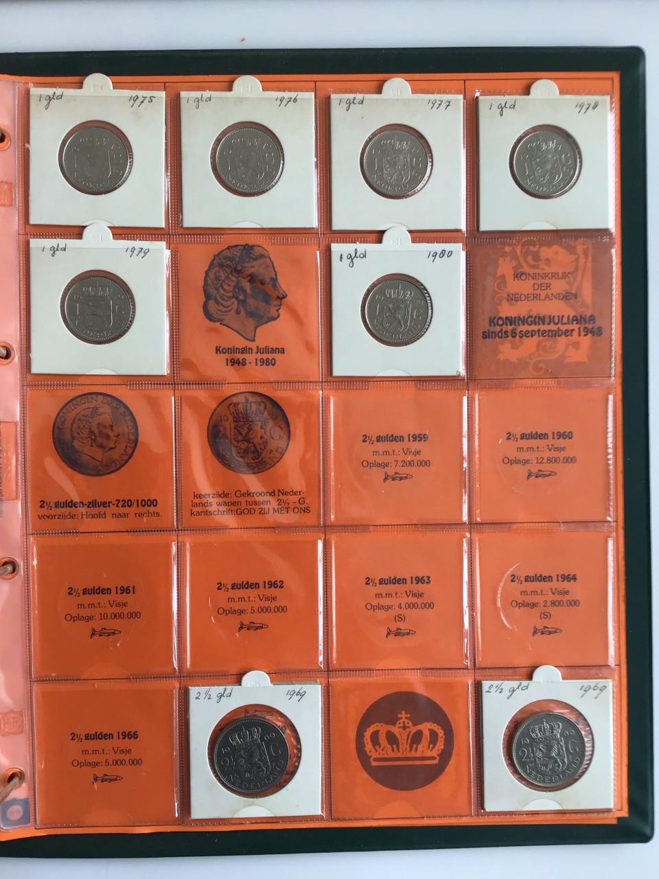 Munten album Koningin Juliana zonder zilveren munten