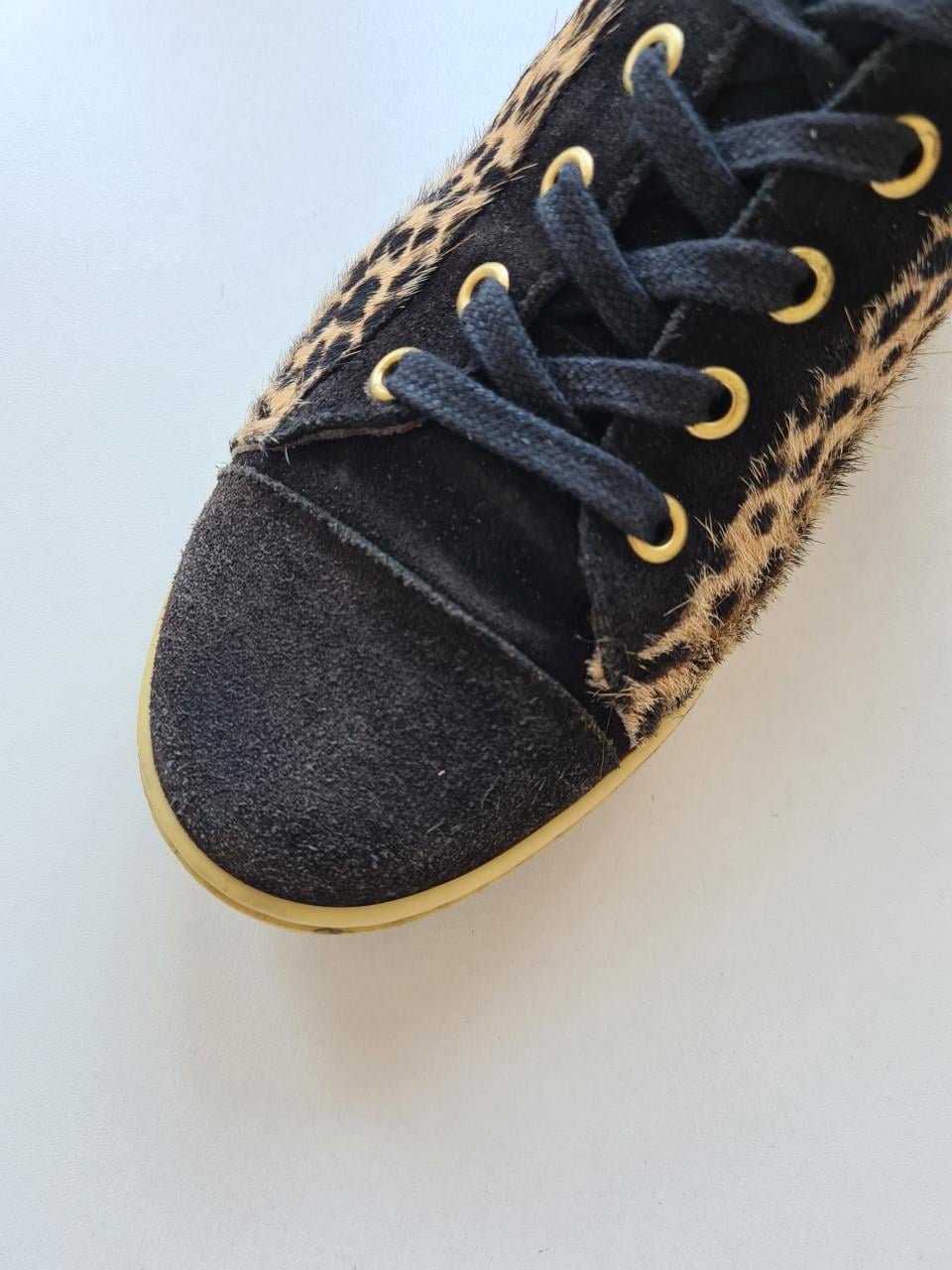 Leren zwart - tijgerprint sneackers van Pantofola D' Oro Maat 39