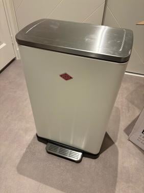 Wesco prullenbak mat wit