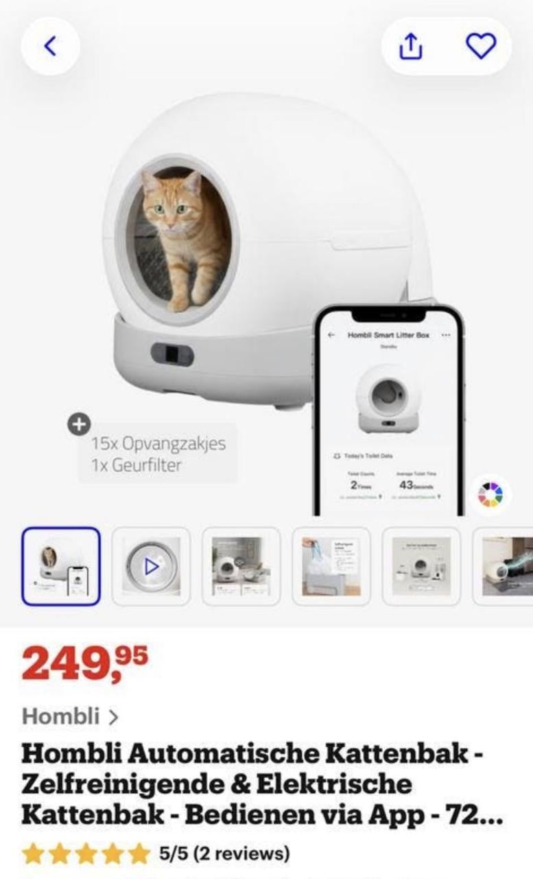 Hombli automatische kattenbak
