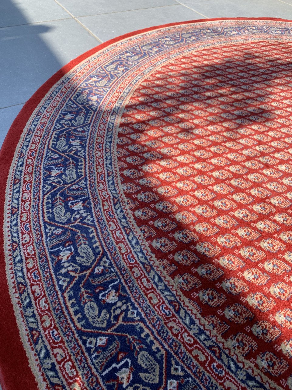 ✨Prachtig Sfeervol Rond Vintage Vloerkleed✨200 cm doorsnede❣️