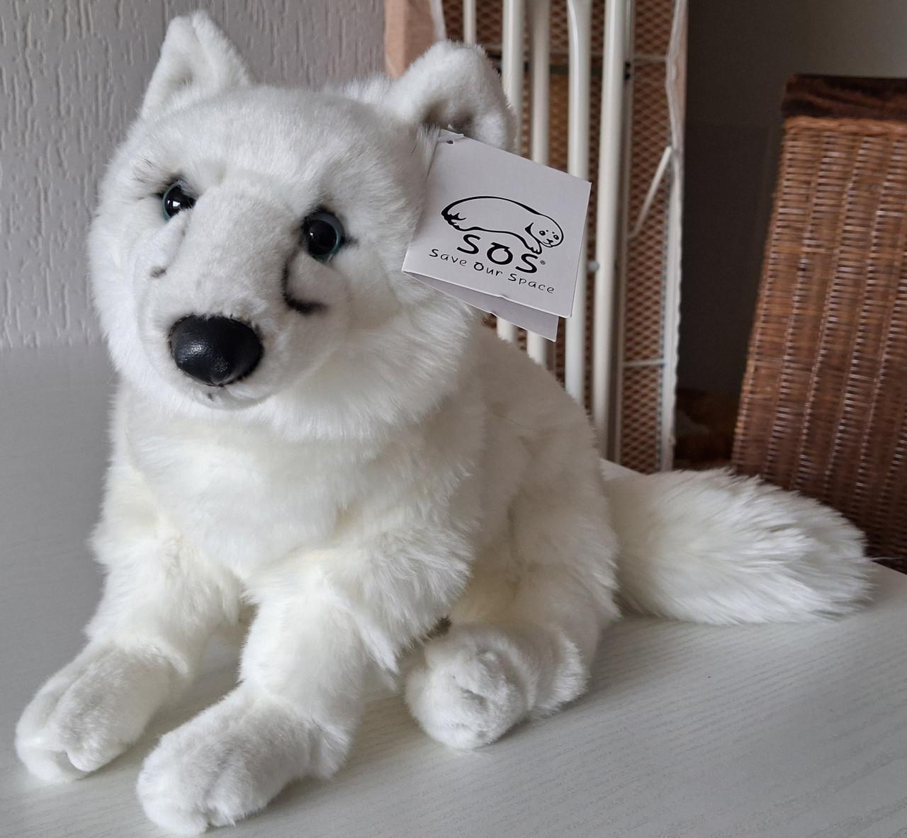 Witte vos/Arctic fox knuffel S.O.S. save our space