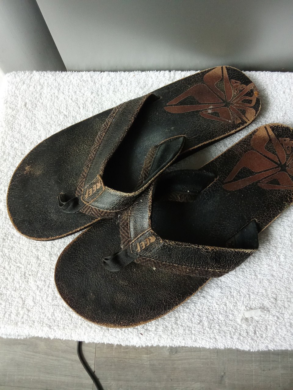 Leren slippers maat 46