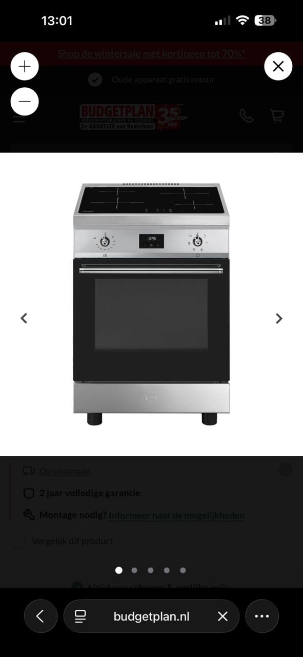 Inductie/oven Smeg