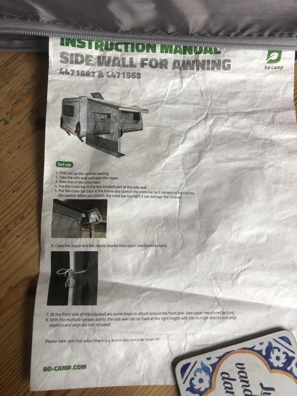 BO-CAMP zijwand universeel met rafter