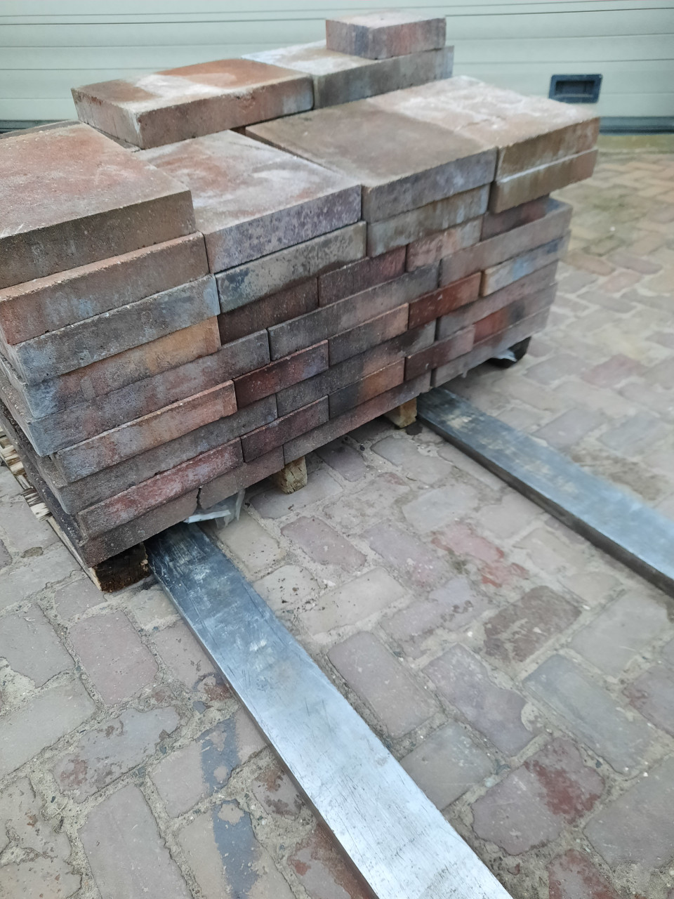 Partij beton wildverband rood/grijs 6 cm dik