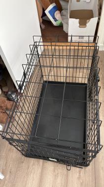 Zwarte hondenbench maat M