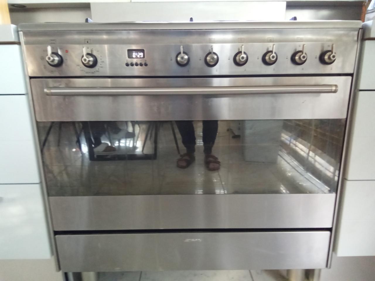 Smeg gas fornuis 90 cm breed, oven zie tekst. BIEDEN.