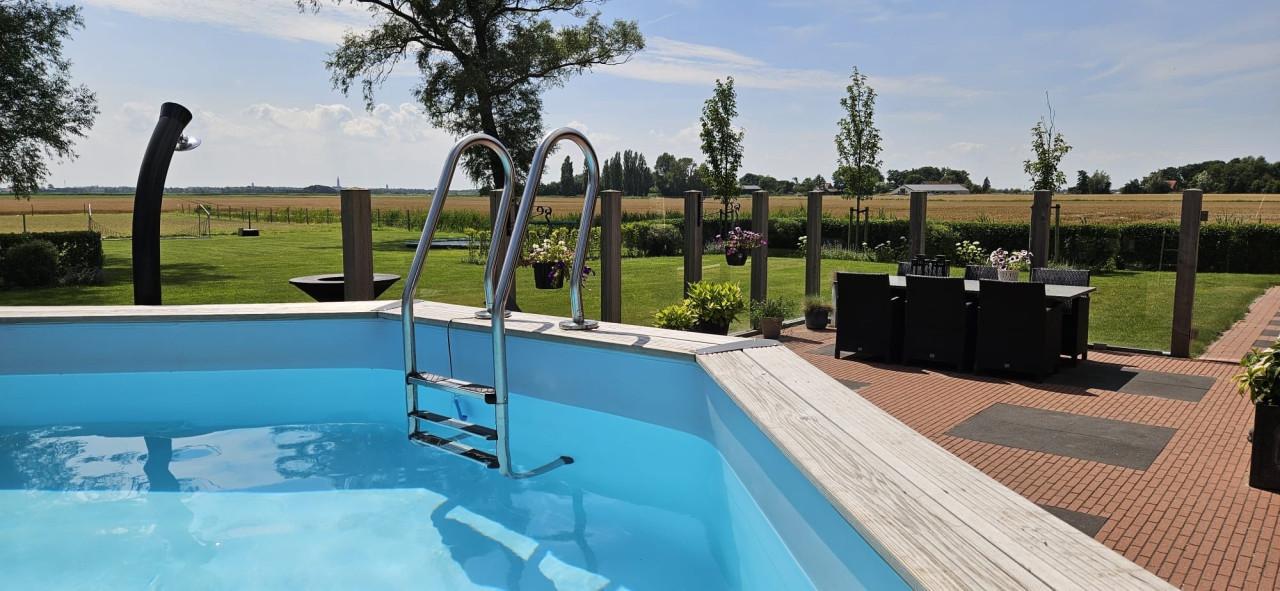 Zwembad Gre hout  4,6 meter compleet – bouwjaar 2021 Bieden vanaf € 1.500