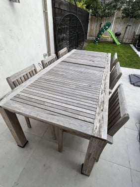 9-delige houten tuinset