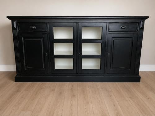 Zwart houten Dressoir *de koning
