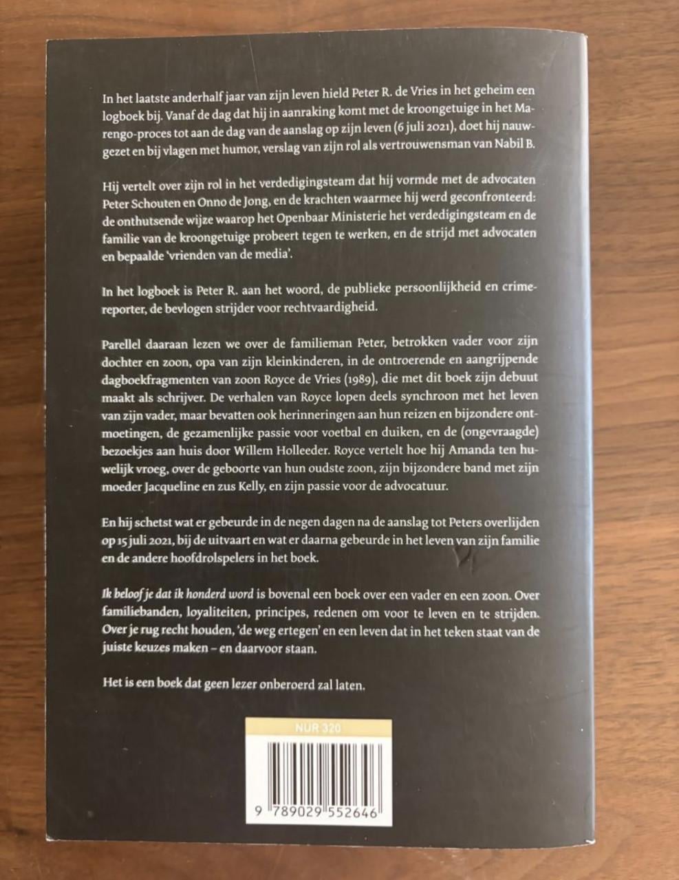 Ik beloof je dat ik honderd word- Royce de Vries