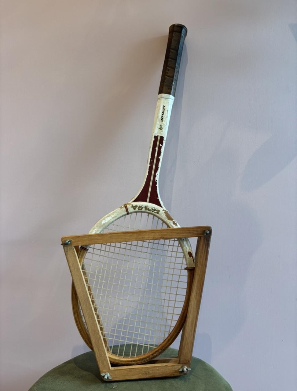 Set Vintage Tennisrackets: Dunlop & Kennex + Houten Spanners