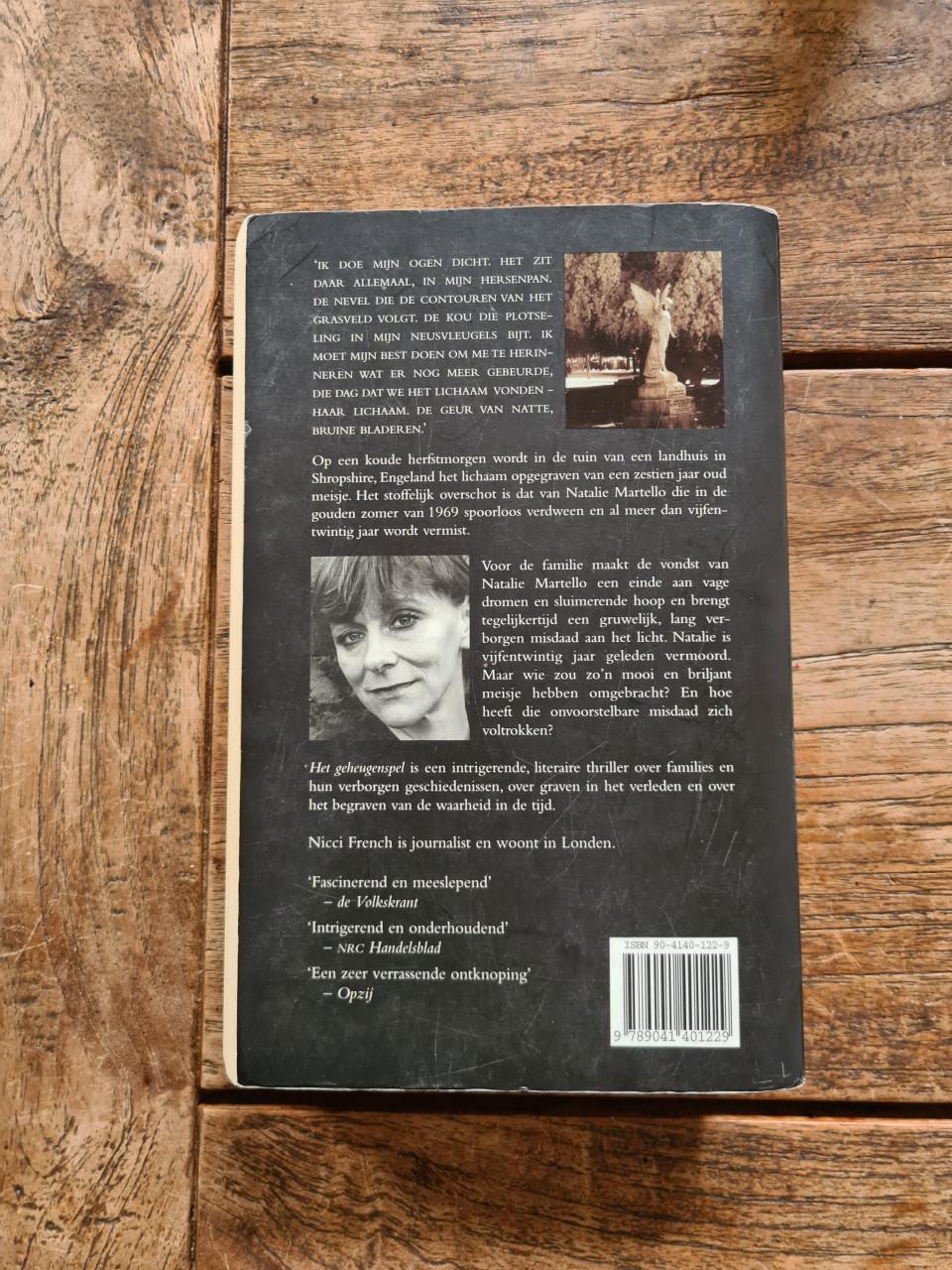 Het geheugenspel, Nicci French