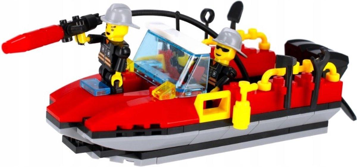 Bouwblokken brandweer boot