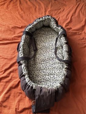 Babynestje sebra 3 in 1 reiswiegje blue olive