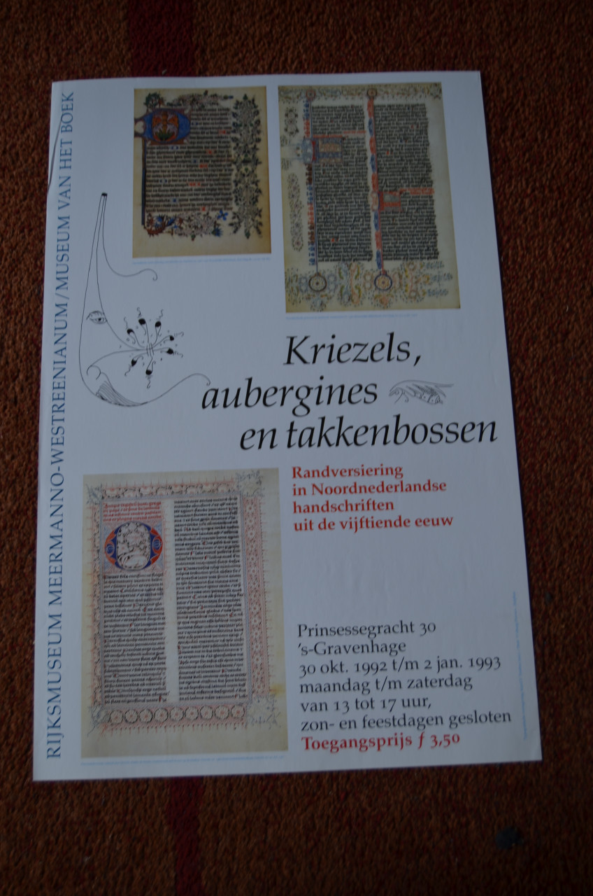 Museumtentoonstellingen op een poster Meermanno Den Haag