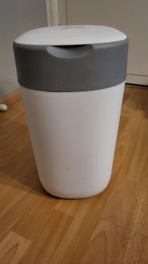 Tommee Tippee Twist & Click luieremmer wit met grijs