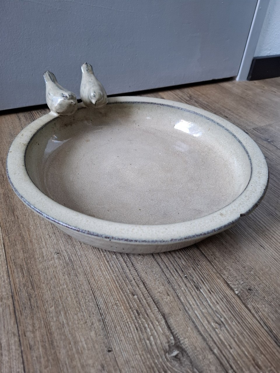 Aardewerken vogelbadjes