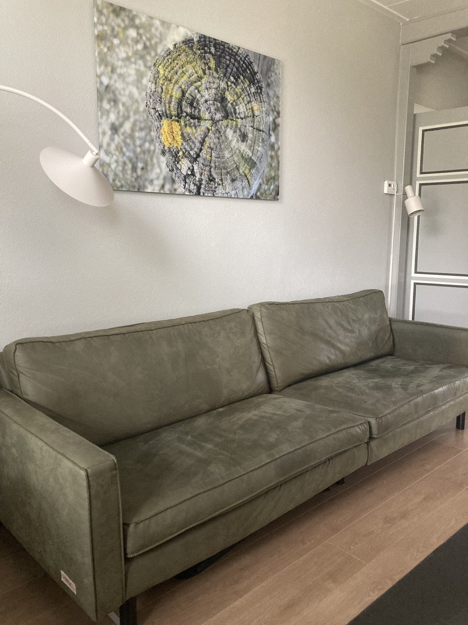 Mooie donkergroene 4-zitsbank